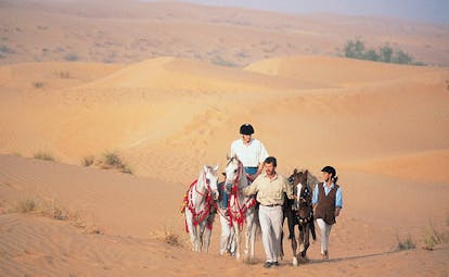 Al Maha Desert Resort and Spa Dubai horse riding trek in the desert