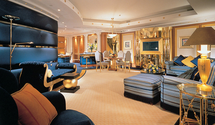 Burj Al Arab Dubai suite lounge with chaise longue and sofa