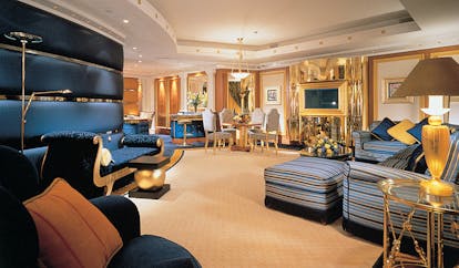 Burj Al Arab Dubai suite lounge with chaise longue and sofa