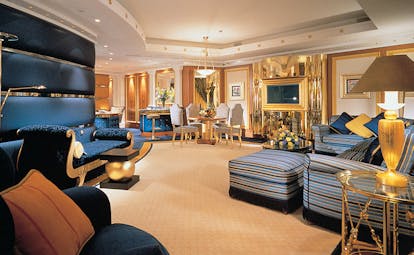 Burj Al Arab Dubai suite lounge with chaise longue and sofa
