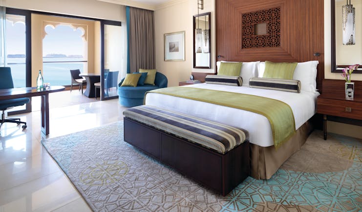 Fairmont the Palm Dubai bedroom balcony and sea view