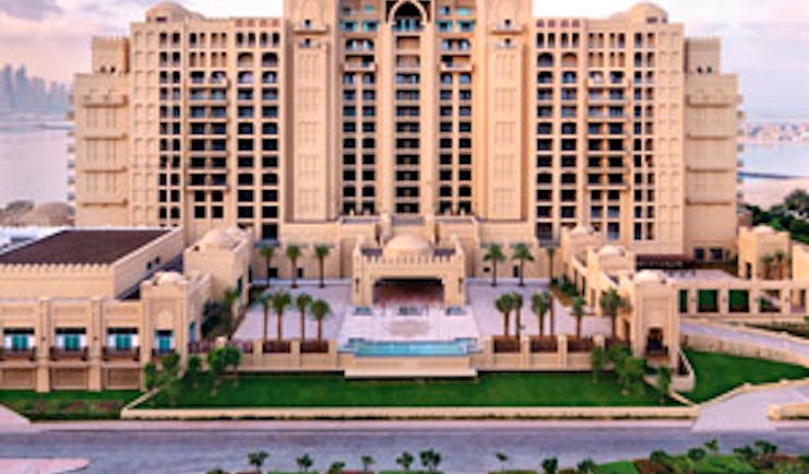Fairmont the Palm Dubai exterior large hotel complex with balconies