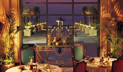 One and Only Royal Mirage Dubai restaurant with view of terrace