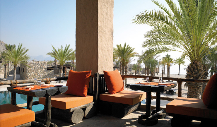 Six Senses Zighy Bay Oman outdoor dining pool 