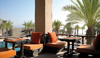Six Senses Zighy Bay Oman outdoor dining pool 