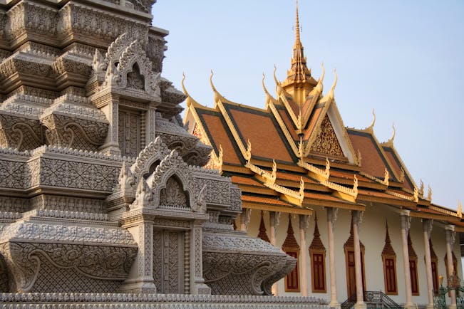 Silver Pagoda in the Royal Palace in Phnom Penh in Cambodia