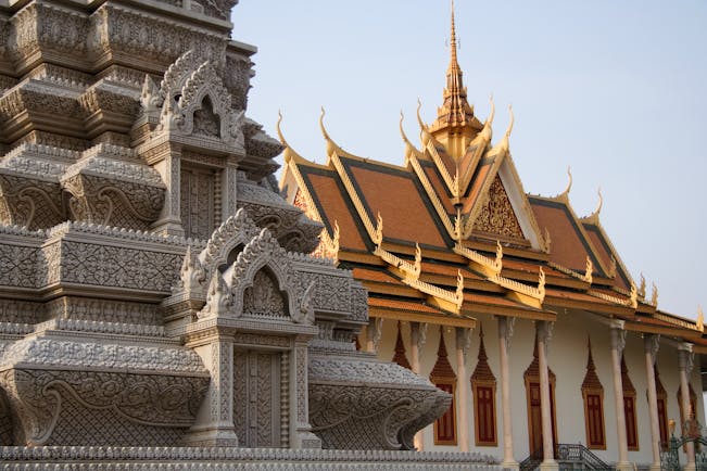 Silver Pagoda in the Royal Palace in Phnom Penh in Cambodia