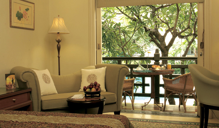 Raffles Hotel Le Royal Cambodia balcony bedroom sofa balcony breakfast
