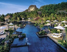 Four Seasons Langkawi Malaysia exterior pools hotel buildings tropical landscape