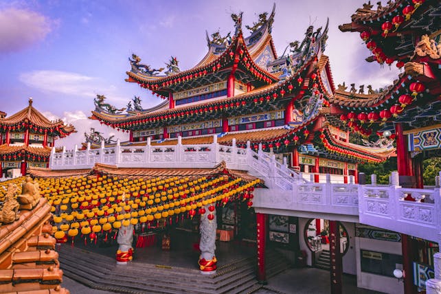 Thean Hou temple in Malaysia traditional architecture