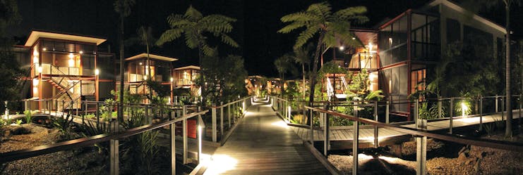 The Byron at Byron New South Wales exterior night outdoor view of buildings