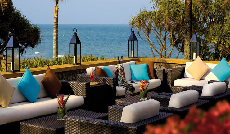 Tanjong Jara Malaysia terrace communal outdoor seating area sofas overlooking sea