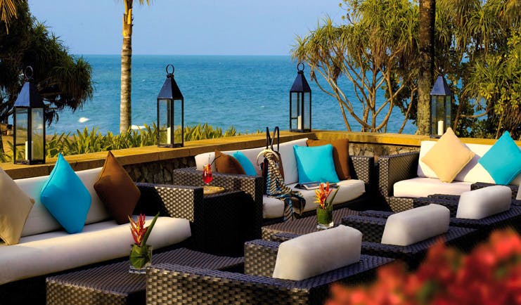 Tanjong Jara Malaysia terrace communal outdoor seating area sofas overlooking sea