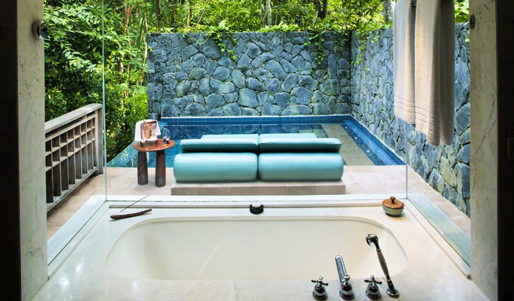 The Datai Malaysia pool villa bath tub private pool