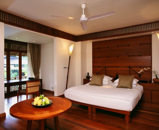 The Datai Malaysia villa bedroom bed window modern décor