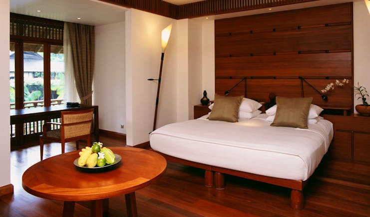 The Datai Malaysia villa bedroom bed window modern décor