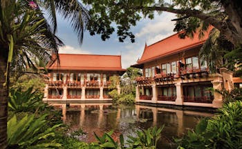 Anantara Hua Hin Thailand exterior hotel buildings overlooking ponds