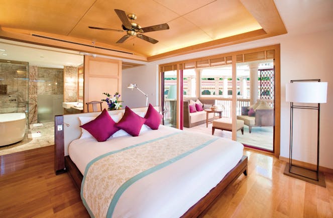 Centara Grand Beach Resort Thailand premium ocean facing room bed en suite private terrace