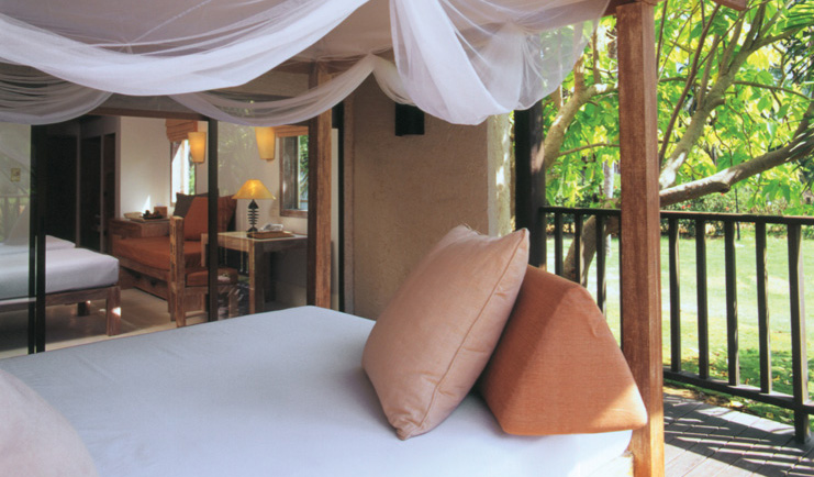 Evason Hua Hin Resort Thailand studio room balcony bed trees sofas