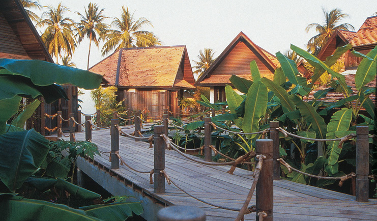 Evason Hua Hin Resort Thailand villa walkway decked path and greenery to villas