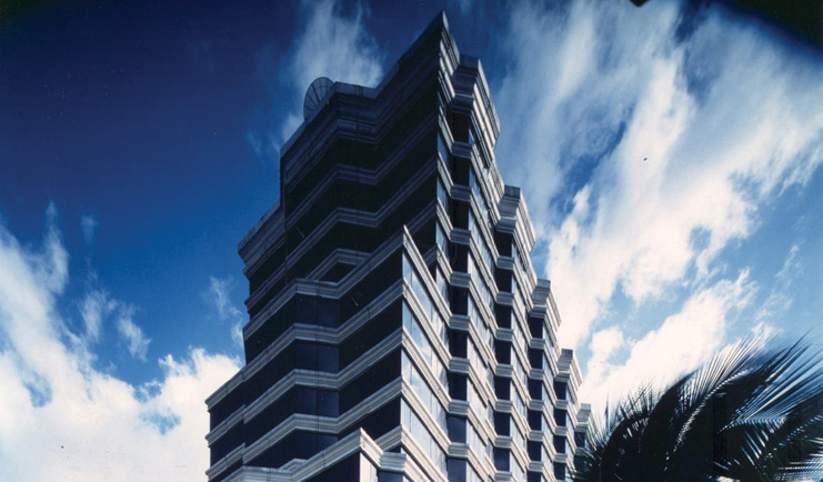 Grand Hyatt Erawan Bangkok Thailand exterior modern white sky scraper