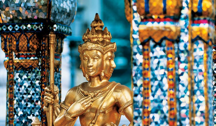 Grand Hyatt Erawan Bangkok Thailand shrine gold statue 