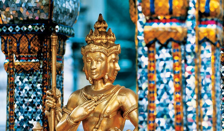 Grand Hyatt Erawan Bangkok Thailand shrine gold statue
