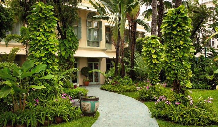 Mandarin Oriental Bangkok Thailand author's wing exterior garden path 