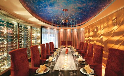 Mandarin Oriental Bangkok Thailand Lord Jim’s private dining room opulent modern decor