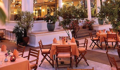 Mandarin Oriental Bangkok Thailand terrace dining outdoor dining area 