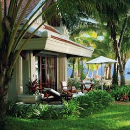 Santiburi Resort Thailand beach front villa exterior gardens palm trees beach