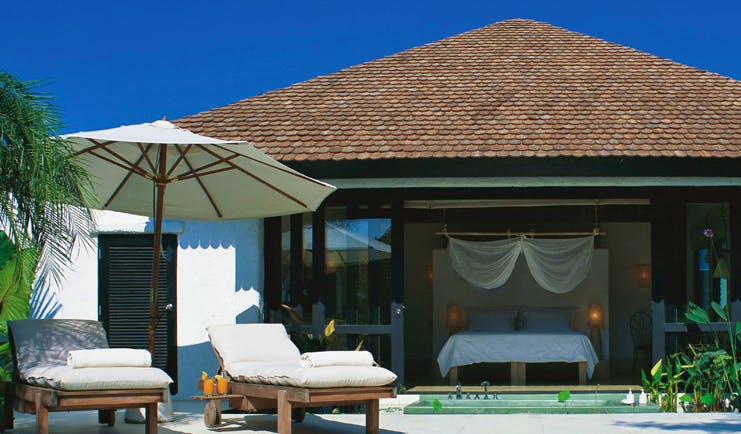 Six Senses Hua Hin Thailand exterior bungalow sun loungers bedroom pool