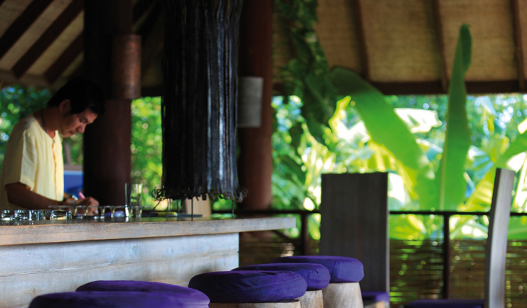 Six Senses Samui Thailand drinks on the hill pavilion bar area 