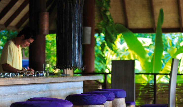 Six Senses Samui Thailand drinks on the hill pavilion bar area 