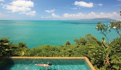 Six Senses Samui Thailand presidential villa aerial swimming pool ocean view