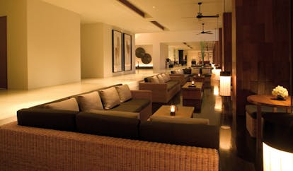 The Dhara Devi Thailand lobby lounge sofas minimalist decor