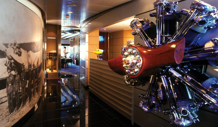 The Peninsula Bangkok Thailand bar aviation theme aeroplane propeller 