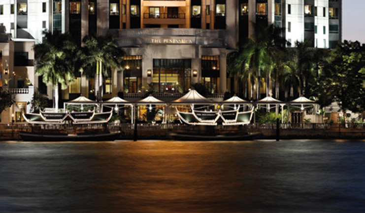 The Peninsula Bangkok Thailand river front view of the hotel