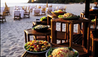  The Surin Phuket Thailand beach cuisine salad dishes dining area