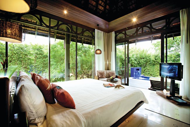 Vijitt Resort Thailand pool villa interior bed authentic décor access to private terrace and pool