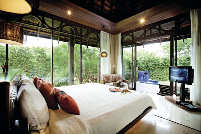 Vijitt Resort Thailand pool villa interior bed authentic décor access to private terrace and pool