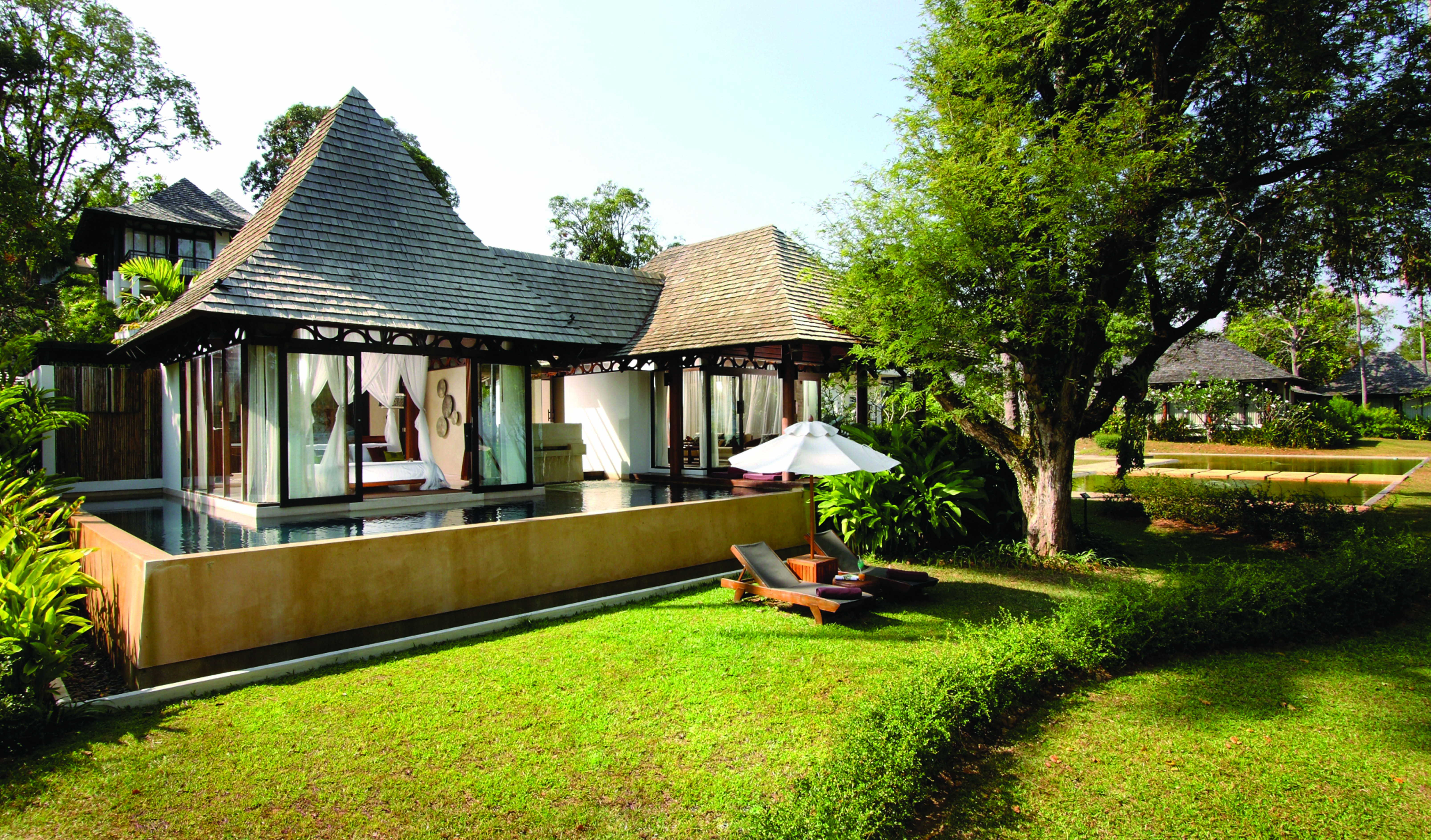 Vijitt Resort Thailand prime pool villa exterior private pool sun loungers gardens