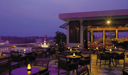 Caravelle Hotel Vietnam Saigon rooftop bar outdoor terrace area city views