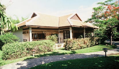 Evason Ana Mandara Resort Vietnam bungalow exterior with veranda and gardens 