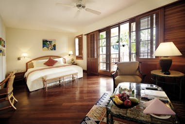 Furama Resort Vietnam ocean deluxe bedroom bed private terrace modern décor