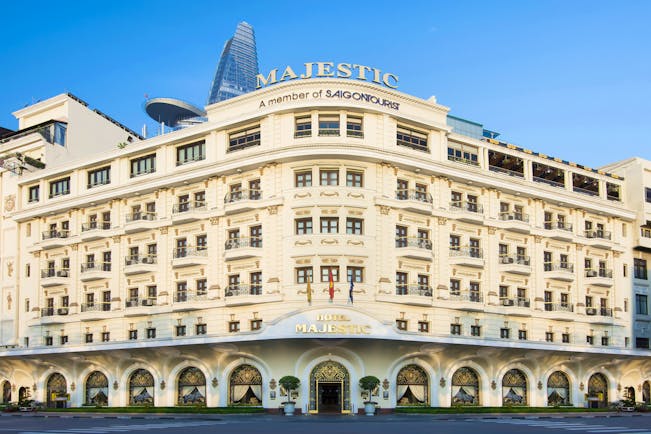 Majestic Hotel Saigon exterior, grand hotel building