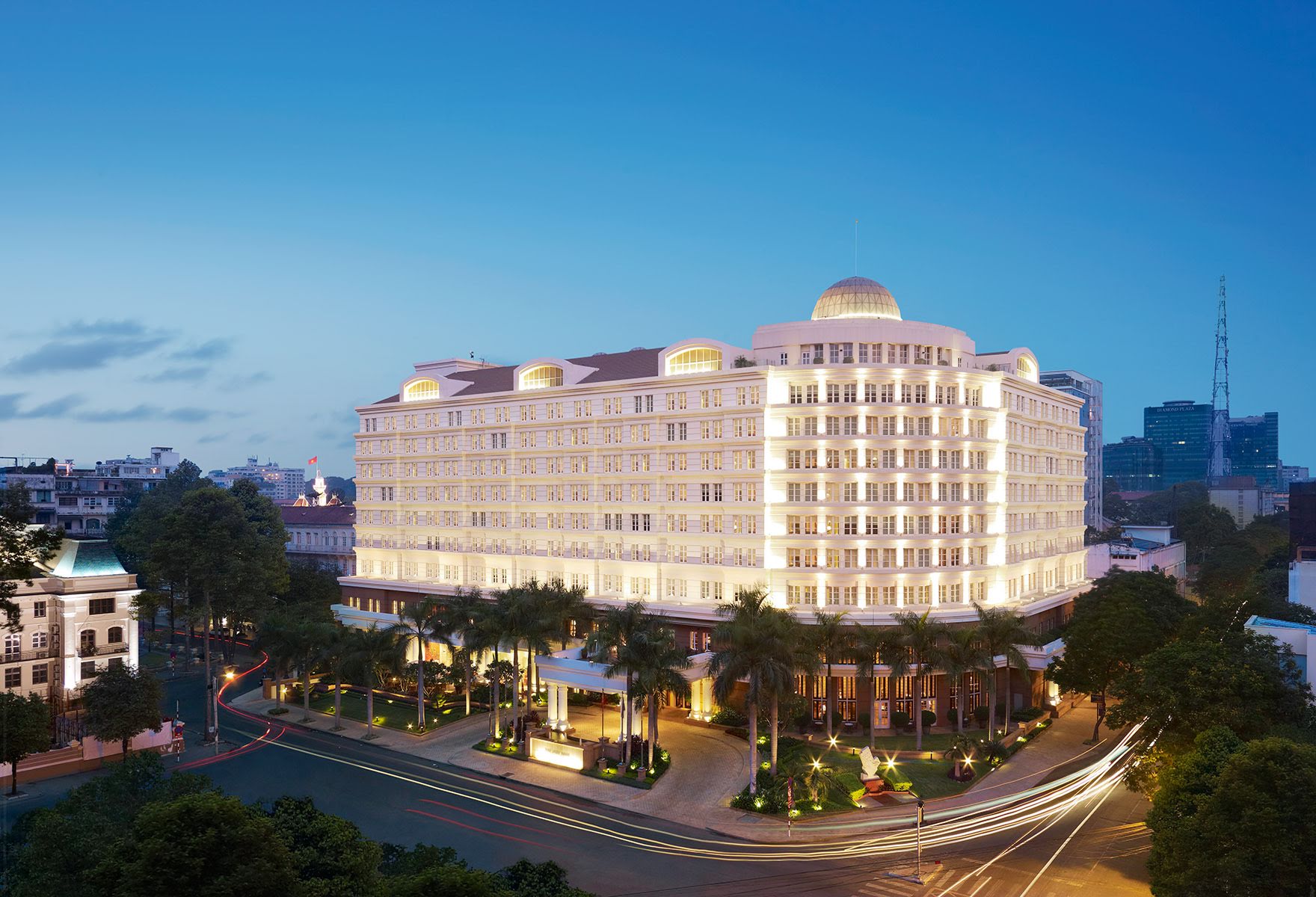 Park Hyatt Saigon exterior, hotel building, grand architecture, city in background
