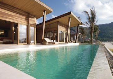 Six Senses Vietnam pool villa pool private terrace sun lounger beach views