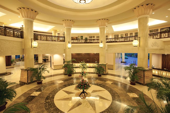 Vinpearl Luxury Nha Trang Vietnam lobby tiled floors grand architecture