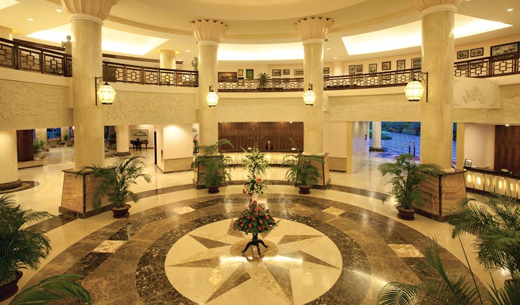 Vinpearl Luxury Nha Trang Vietnam lobby tiled floors grand architecture